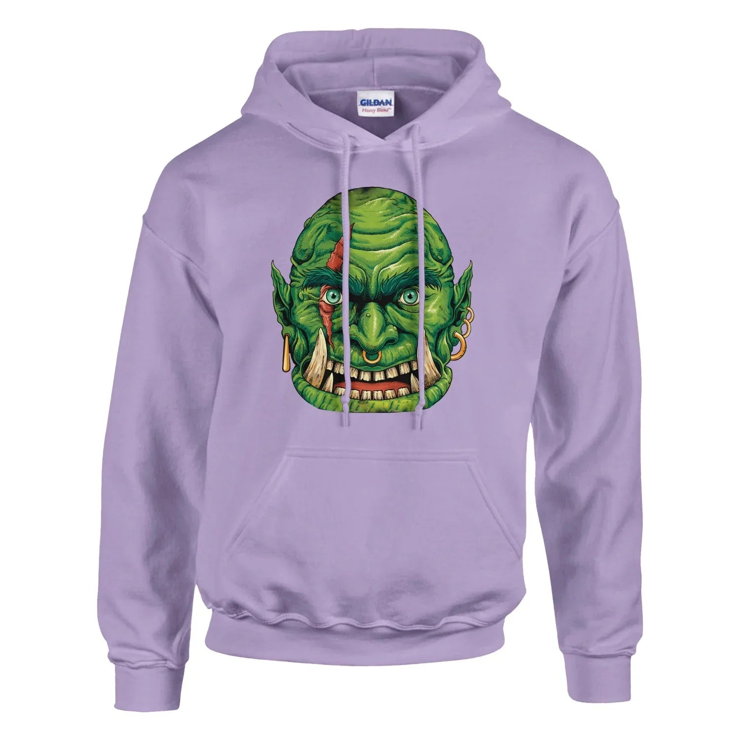 Lilac hoodie with Grunk face