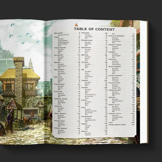 Worlds at a Glance table of content page